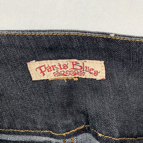 Paris Blues Denim Maxi Skirt Dark Wash Flared 90s Y2K Juniors Size 3 - Picture 8 of 14